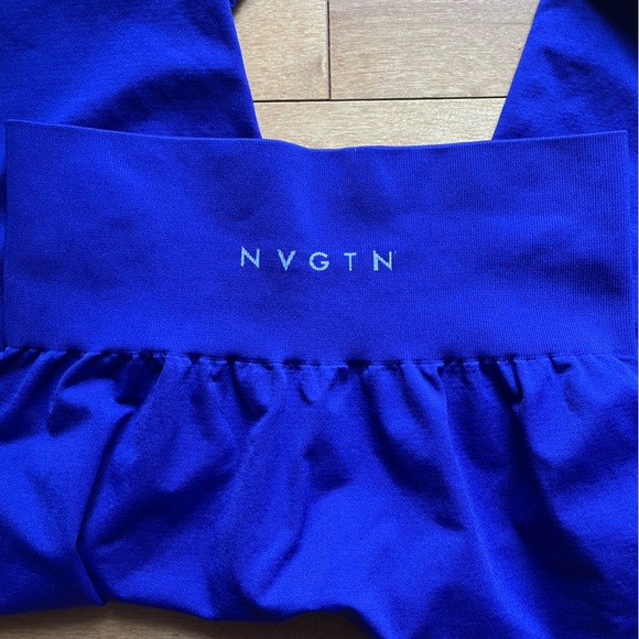 NVGTN solid seamless cobalt leggings - Picture 3 of 4